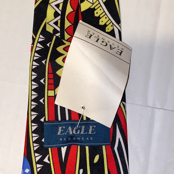 Eagle Neckwear Black Jack Design Polyester Necktie - Picture 3 of 4